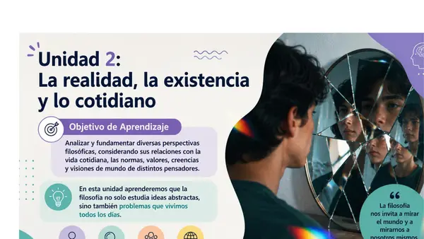 Unidad 2: La realidad, la existencia y lo cotidiano