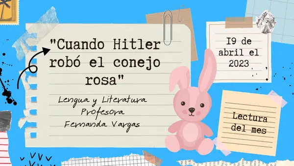 Clase del libro "Cuando Hitler robó el conejo rosa"
