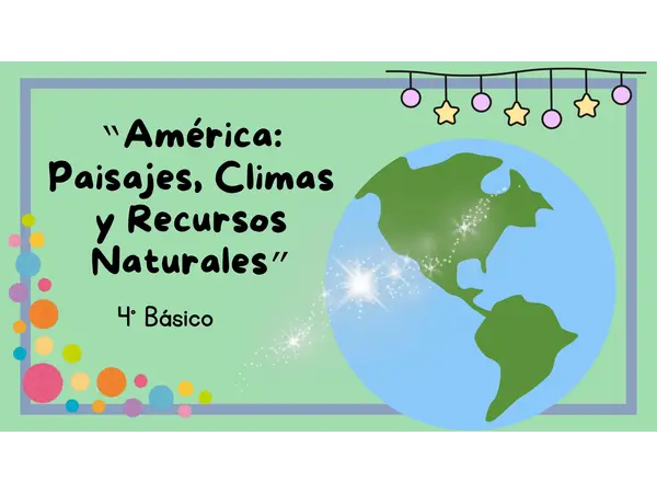 America, paisajes climas y recursos.
