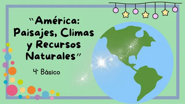 America, paisajes climas y recursos.