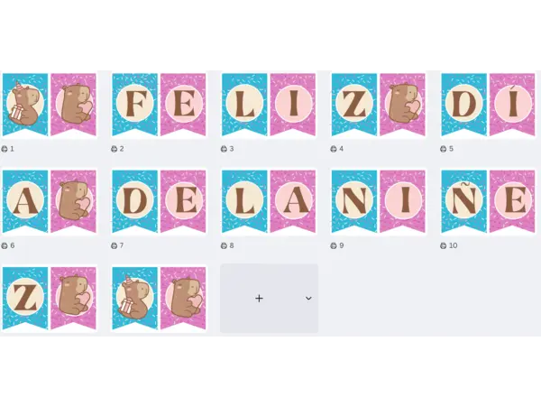 Banderín: "Feliz día de la niñez"