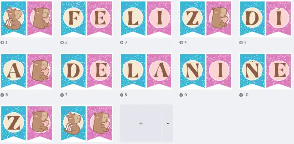 Banderín: "Feliz día de la niñez"