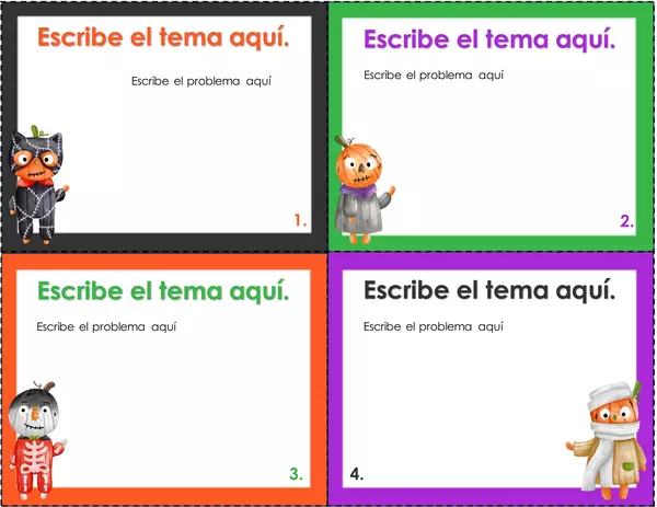 Halloween: formato tarjetas para personalizar 3