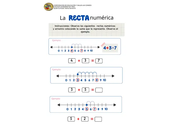 Sumas con la recta numérica