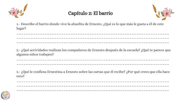 Cuadernillo libro "Una niña llamada Ernestina"