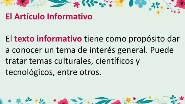 Artículo Informativo