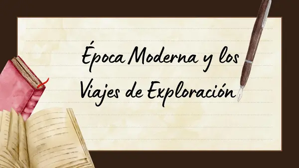 Época moderna: Viajes de exploración