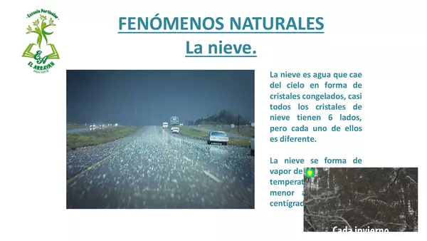"fenómenos naturales la nieve".