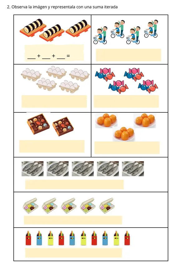 Suma Iterada y Multiplicación - Relación y Representación