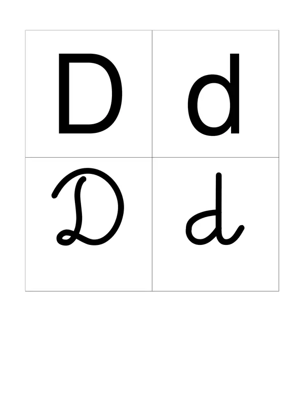Láminas con las 4 formas de escritura
