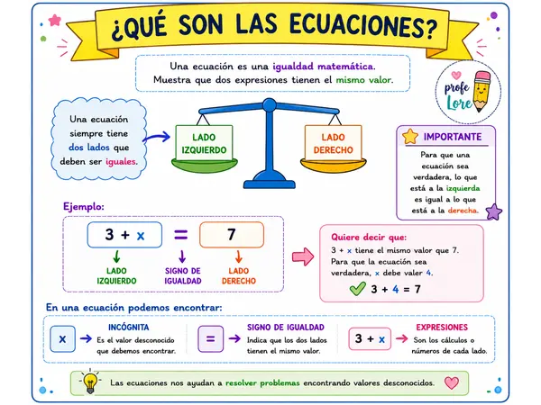 ¿Qué son las ecuaciones? 