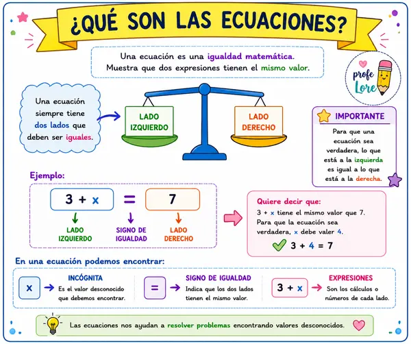 ¿Qué son las ecuaciones? 