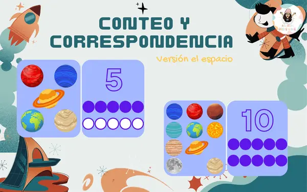 Conteo y correspondencia en el espacio 