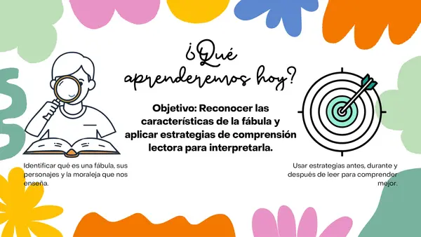 La fábula y estrategias de comprensión te textos literarios. 