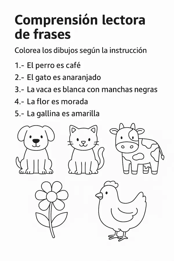 Comprensión lectora de frases