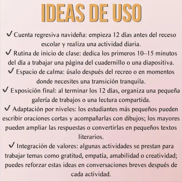 12 días para Navidad. Creatividad y escritura