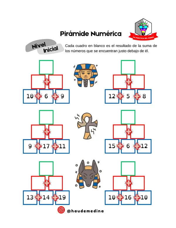 Pirámides Numéricas con sumas