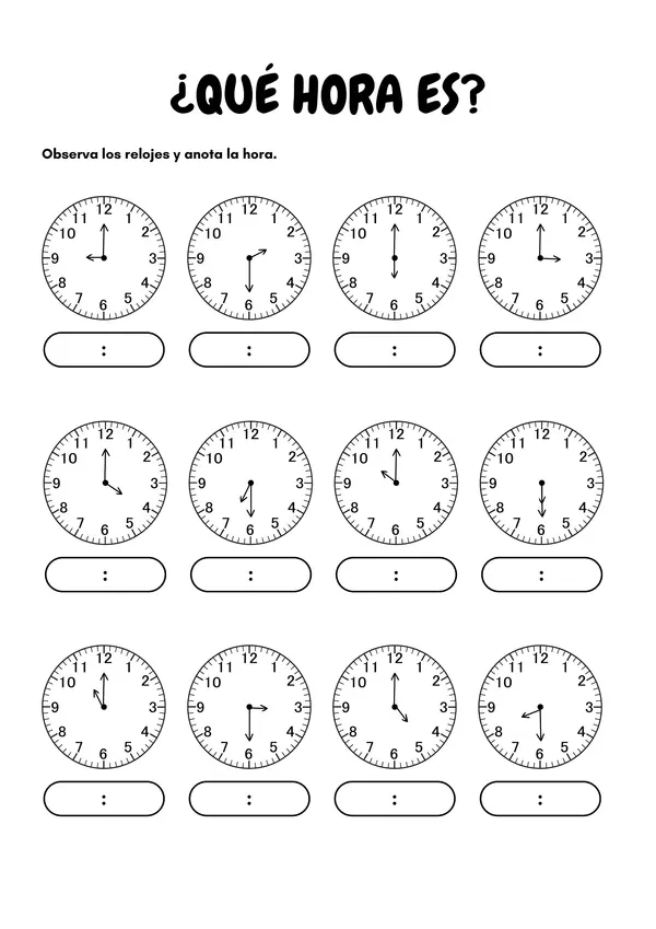 ¿QUÉ HORA ES?