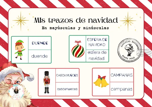 Mis trazos de navidad (mayúscula y minúscula)