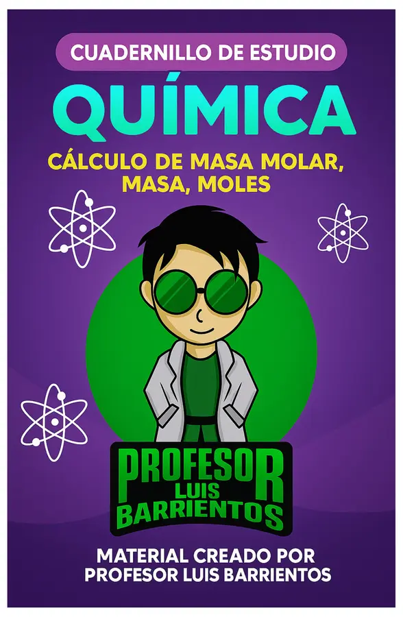 Cuadernillo de Química_ cálculo de masa, masa molar y moles.