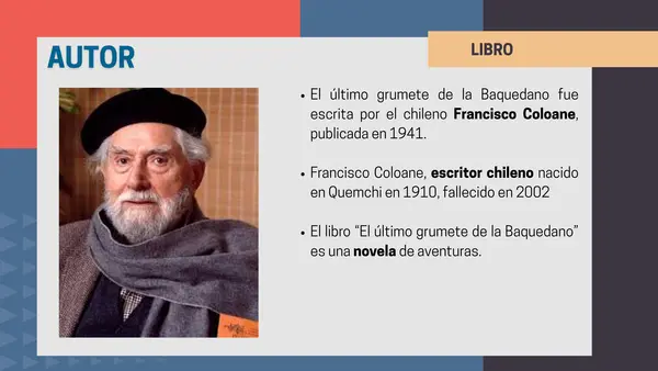 Resumen libro "El último grumete de la Baquedano"