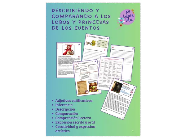 DESCRIBIENDO Y COMPARANDO A LAS PRINCESAS Y LOBOS DE LOS CUENTOS