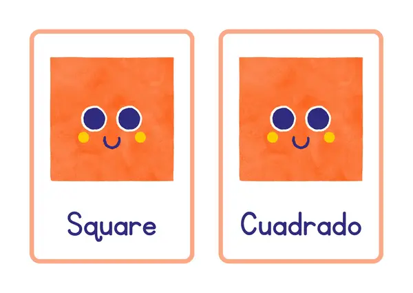 Flashcards figuras geometricas en inglés y español
