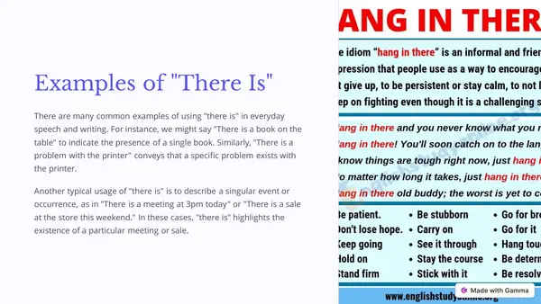 Uso del "There is" y del "There are" en inglés