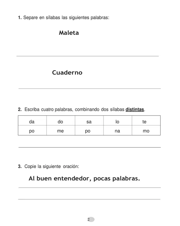 Prueba alfabetización 1° a 4° básico
