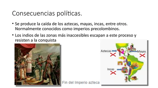 Presentacion Consecuencias de la conquista de america, historia, Octavo Basico