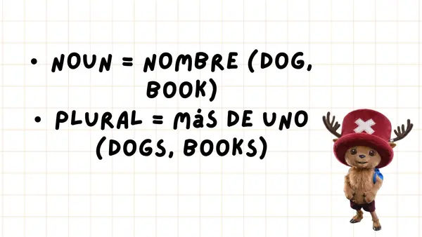 Resumen y Tips para enseñar las reglas del inglés para ocupar el Plural Nouns 