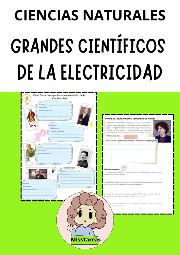 Ficha de Ciencias Naturales: Grandes Científicos de la Electricidad