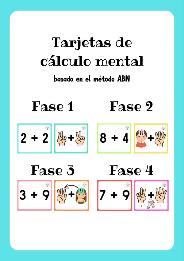 TARJETAS DE CÁLCULO MENTAL