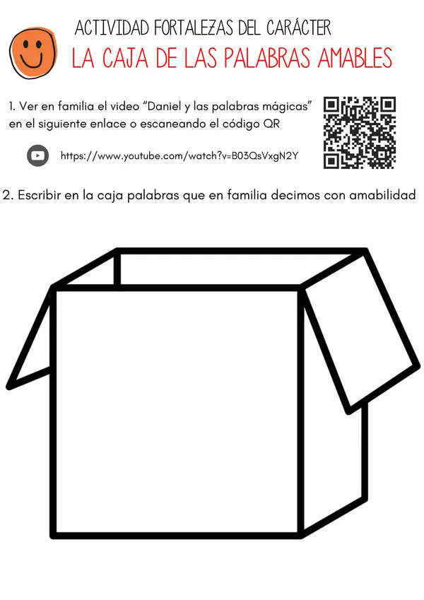 Guía soy amable: "La caja de las palabras amables"