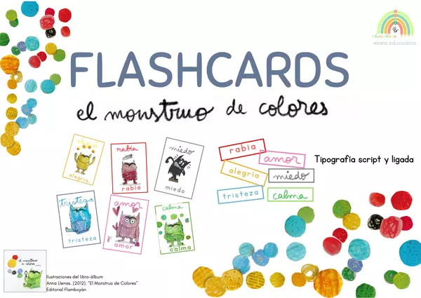 Flashcards "El monstruo de colores"