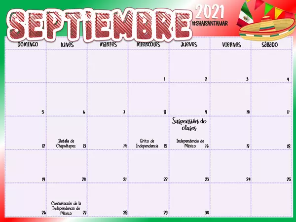 Calendario Escolar 2021 2022 México