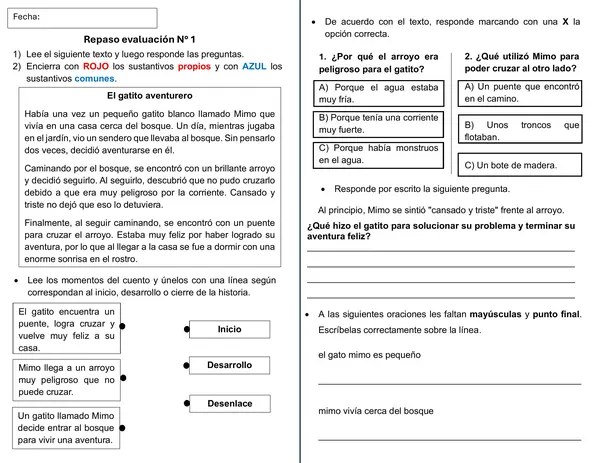 ✨ Guía de Repaso Lenguaje 2° Básico 
