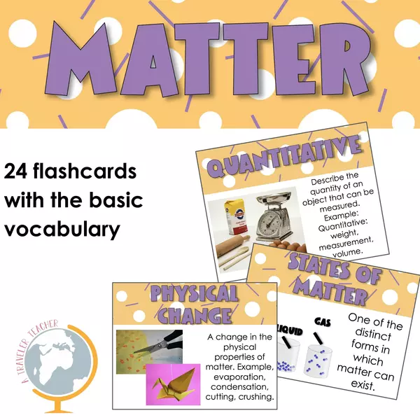 Matter vocabulary flash cards
