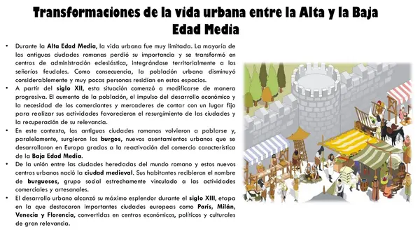 PPT -  Actividad comercial y urbanización en la edad media