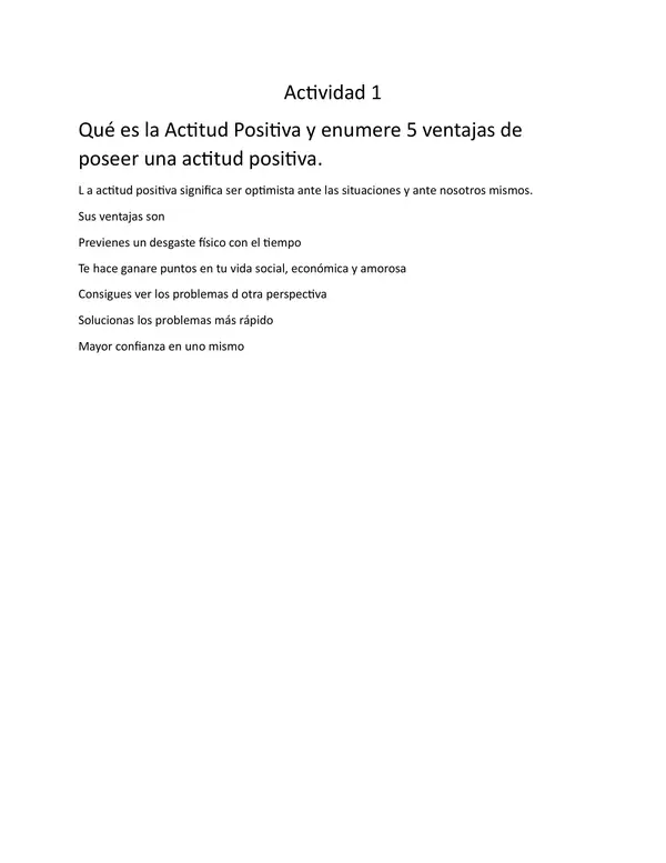 Actitud positiva