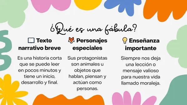 La fábula y estrategias de comprensión te textos literarios. 
