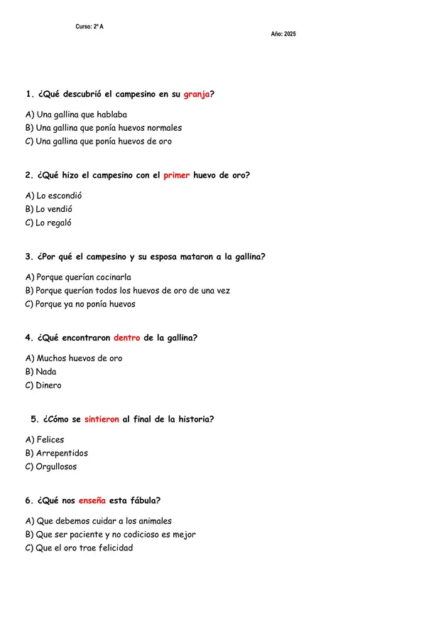 Evaluación de Fabulas y combinación ce- ci