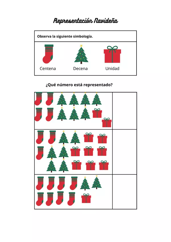 Representación Numérica Navideña