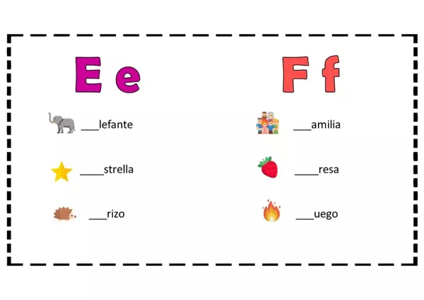 Lectoescritura: Repasamos todas las letras del abecedario.