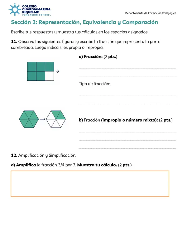 EVALUACIÓN SUMATIVA FRACCIONES (A.C)