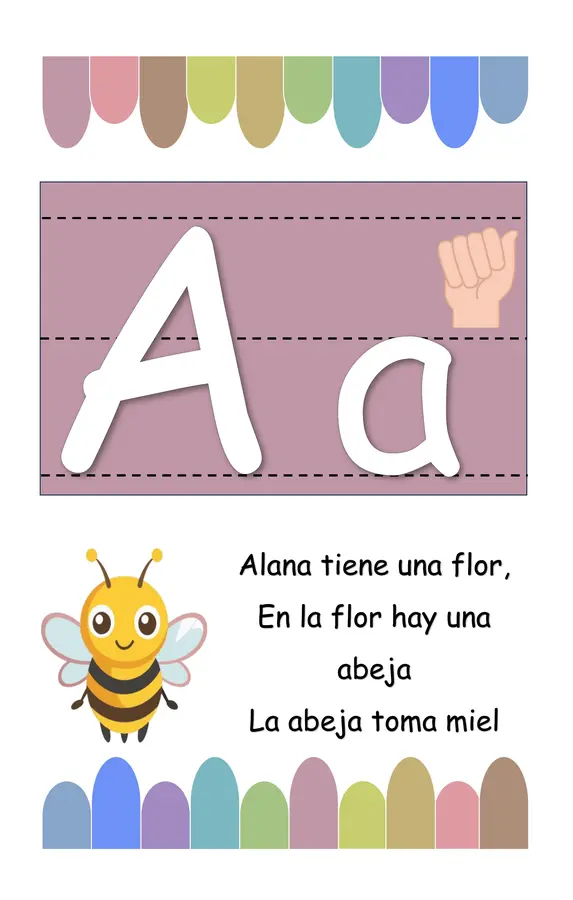 Abecedario con lengua de señas y lecturas cortas 