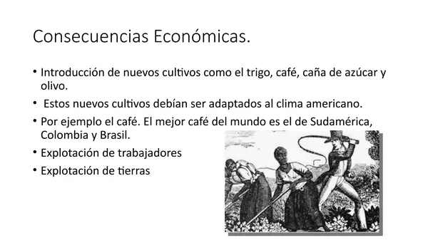 Presentacion Consecuencias de la conquista de america, historia, Octavo Basico