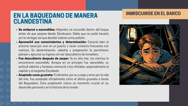 Resumen libro "El último grumete de la Baquedano"