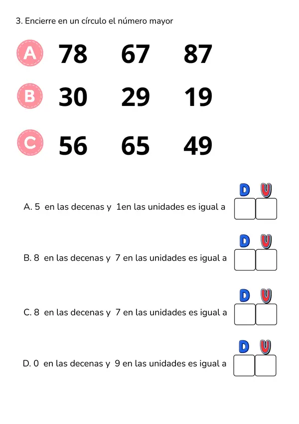 Guía de ejercicios de números- operaciones y longitud.