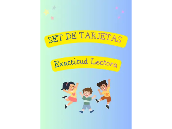 Tarjetas manipulativas para ejercitar exactitud lectora